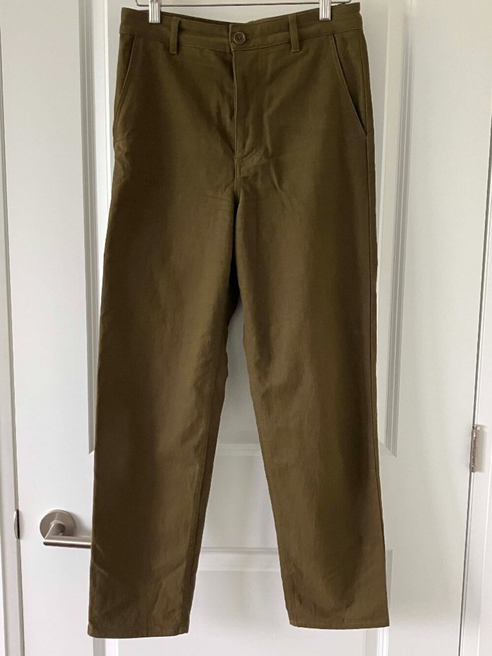 Olive green COS trousers